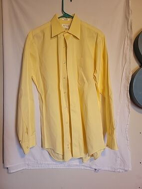 Paul Fredrick Yellow Long-Sleeve Dress Shirt